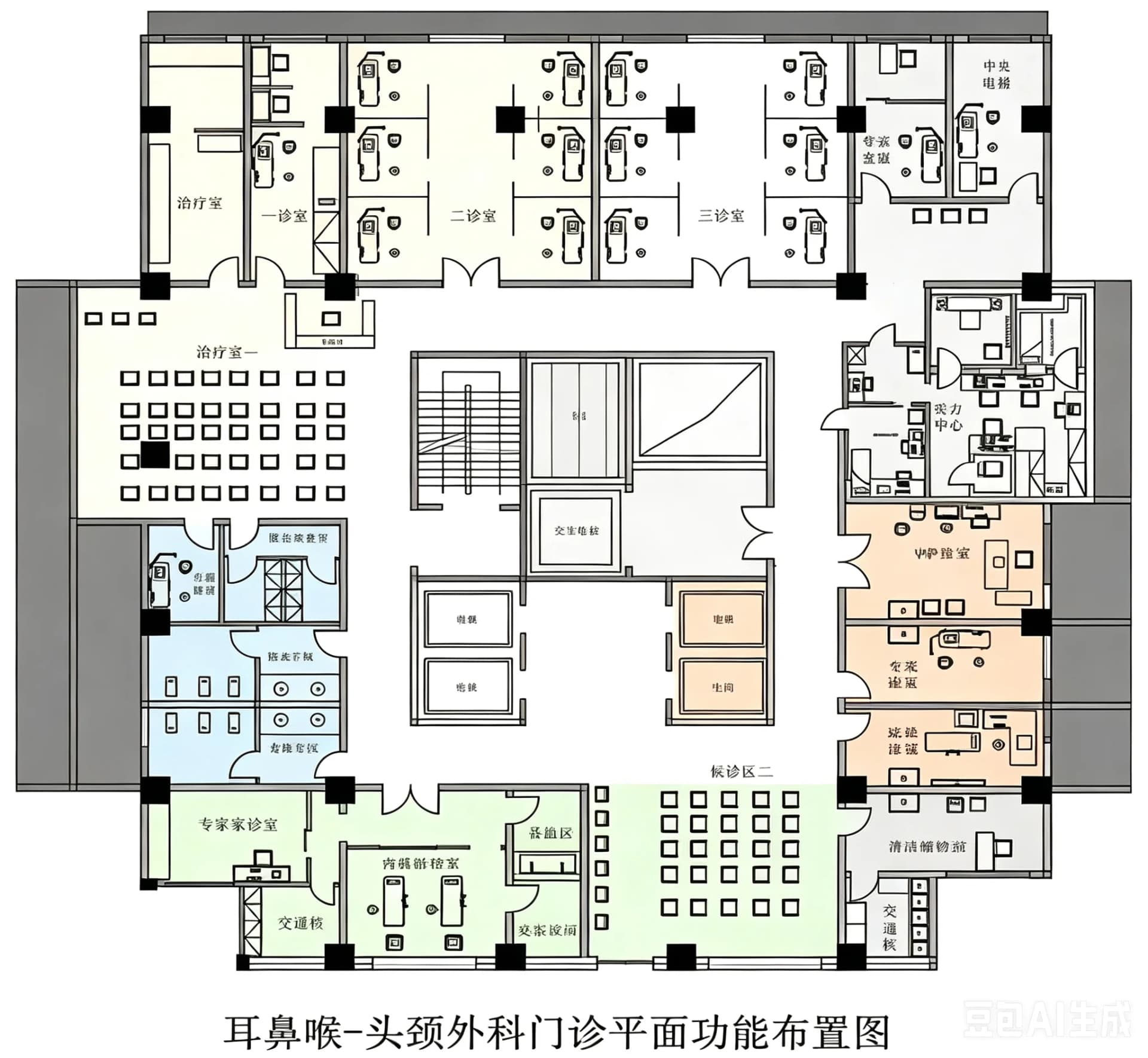 门诊功能室布局方案参考一