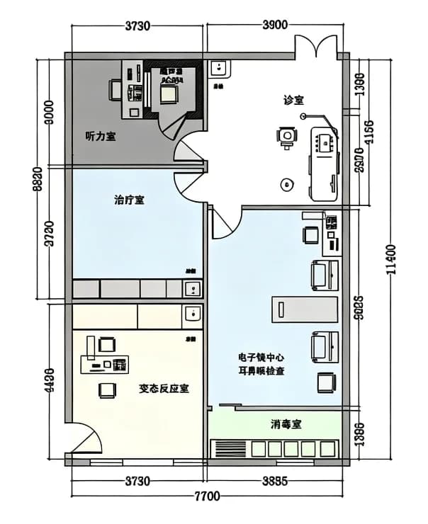 医院门诊部平面图五